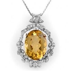 12.8 ctw Citrine & Diamond Necklace