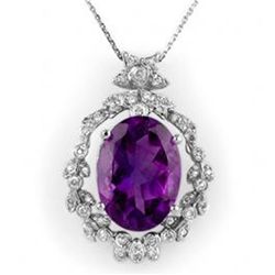 12.8 ctw Amethyst & Diamond Necklace