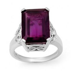 8.20 ctw Amethyst & Diamond Ring 14K