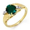 Image 1 : 1.67 ctw Emerald & Diamond Ring
