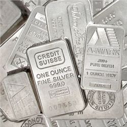 Lot of 5 Misc. 1oz Silver Bars