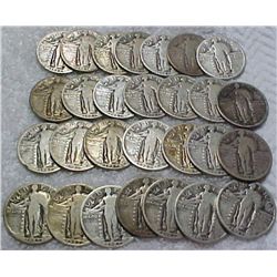 Lot of 20 Standing Liberty Quarters