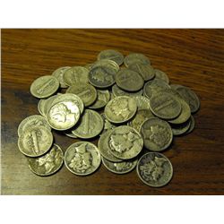 Lot of 100 Mercury Dimes