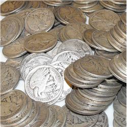 Lot Of 100 Walking Liberty Halves
