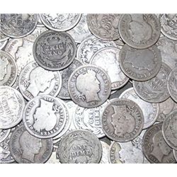 Lot Of 500 Barber Dimes