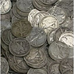 Lot Of 100 Walking Liberty Halves