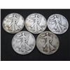 Image 1 : 5 Walking Liberty Halves