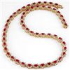 Image 1 : 27.10 ctw Ruby & Diamond Necklace -