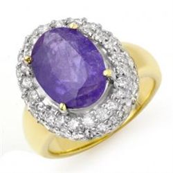 5.40ct Tanzanite & Diamond Ring