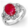 Image 1 : 3.5 ctw Ruby & Diamond Ring