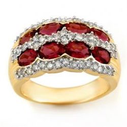 3.0ctw Pink Tourmaline & Diamond Ring 14K