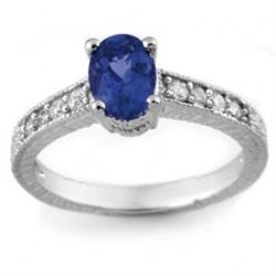 1.02 ctw Blue Sapphire & Diamond