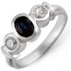 1.05 ctw Blue Sapphire & Diamond