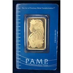 1 oz. Pamp Suisse Gold Ingot 999.9 Pure