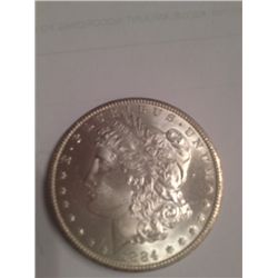 1884-CC BU MS-63 MORGAN SILVER DOLLAR