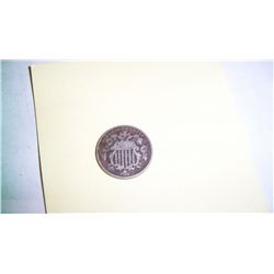 1868 SHIELD NICKEL, F