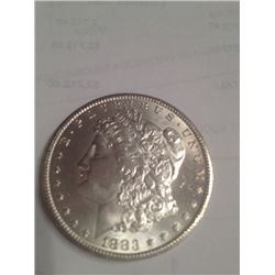 1883-CC BU MS-63 MORGAN SILVER DOLLAR