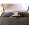 Image 1 : .50 CARAT SOLITAIRE PRINCESS CUT DIAMOND  RING, 14K GOLD