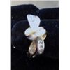 Image 1 : Two Tone 14K Gold Round & Bagutte Diamond Ladies Ring