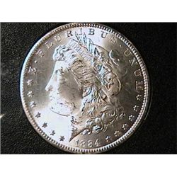 1884-CC Morgan Dollar Ch MS64 PCGS