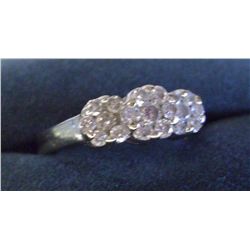 .50 CARAT DIAMOND "FLOWER" RING, 14K WHITE GOLD