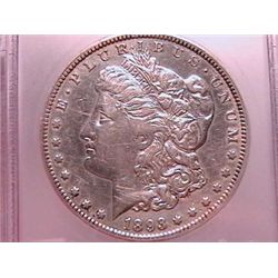 1893-CC Morgan Dollar AU50 Cleaned ICG