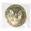 Image 2 : 2000 SILVER EAGLE RARE GOLD PLATED *RARE PROOF HIGH GRADE* SILVER EAGLE CAME OUT OF SAFE!!