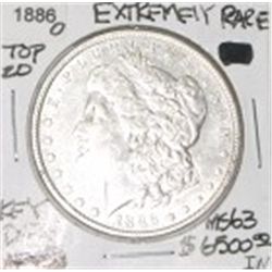 1886-O EXTREMELY RARE *TOP 20* MORGAN SILVER DOLLAR RED BOOK VALUE IS $6500.00 RARE KEY  MS-63 GRADE