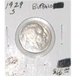 1929-S BUFFALO NICKEL RED BOOK VALUE IS $65.00 *EXTREMELY RARE MS-60 HIGH GRADE*!!