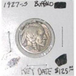 1927-S BUFFALO NICKEL RED BOOK VALUE IS $125.00 *RARE KEY DATE EXTRA FINE GRADE*!!