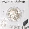 Image 1 : 1927-D BUFFALO NICKEL RED BOOK VALUE IS $100.00 *RARE KEY DATE EXTRA FINE GRADE*!!