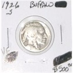 1926-S BUFFALO NICKEL RED BOOK VALUE IS $500.00 *EXTREMELY RARE KEY DATE VERY FINE GRADE*!!