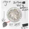 Image 1 : 1924-S BUFFALO NICKEL RED BOOK VALUE IS $70.00 *EXTREMELY RARE KEY DATE VERY GOOD GRADE*!!