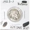 Image 1 : 1923-S BUFFALO NICKEL RED BOOK VALUE IS $75.00 *EXTREMELY RARE KEY DATE FINE GRADE*!!