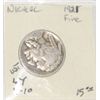 Image 1 : 1921 BUFFALO NICKEL RED BOOK VALUE IS $15.00 *RARE FINE GRADE* BUFFALO NICKEL CAME OUT OF SAFE!!
