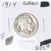 Image 1 : 1914 BUFFALO NICKEL RED BOOK VALUE IS $25.00 RARE KEY DATE FINE GRADE BUFFALO NICKEL CAMEOUT OF SAFE