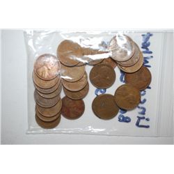 US Lincoln Wheat Back Penny; Various Dates & Conditions; Lot of 25; EST. $5-10