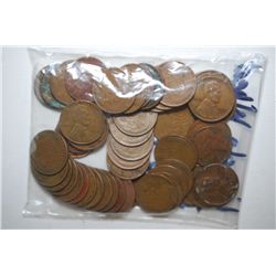 US Lincoln Wheat Back Penny; Various Dates & Conditions; Lot of 50; EST. $10-12
