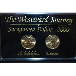 2000 US Westward Journey Sacagawea $1 Coin Set In Display Case; P&D Mints; EST. $5-10
