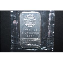Engelhard Silver Ingot; 999+ Fine Silver 1 Oz.; EST. $40-60