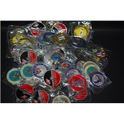 Military Challenge Coin; Various Dates, Bases, People, Etc.; Lot of 50; EST. $150-250