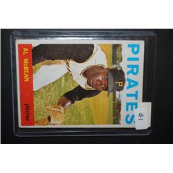 1964 MLB Al McBean Pittsburgh Pirates Baseball Trading Card; EST. $5-10