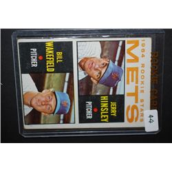 1964 MLB New York Mets Rookie Stars Baseball Trading Card; Jerry Hinsley Pitcher & Bill Wakefield Pi