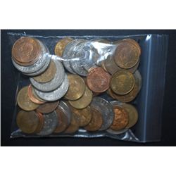 World Coins & Tokens; Various Dates, Conditions & Denominations; Lot of 50; EST. $10-20