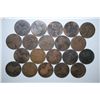 Image 1 : Great Britain One Penny Foreign Coin; Various Dates & Conditions; Lot of 20; EST. $15-25