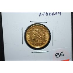 1851 US Liberty $2 1/2 Gold Coin; EST. $325-375