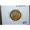 Image 1 : 1851 US Liberty $2 1/2 Gold Coin; EST. $325-375
