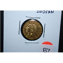 1927 US Indian Chief $2 1/2 Gold Coin; EST. $325-375