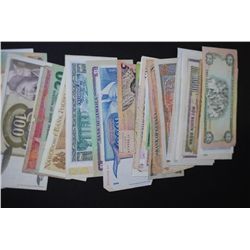 Foreign Bank Notes; Various Dates, Conditions & Denominations; Lot of 50; EST. $80-125