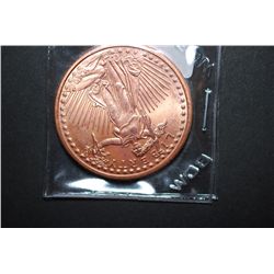 2011 Copper Round "St. Gauden's Type"; .999 Fine Copper 1 Oz.; EST. $5-10